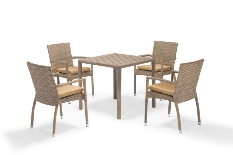 Gardern Furniture Outdoor Stackable Chairs Table Set