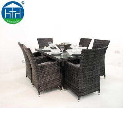 New design Outdoor Restaurant Garden Dining Tables and Chairs Outdoor Rattan Wicker Dining Set