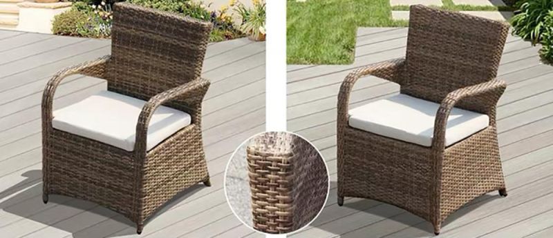 Waterproof Fabric Top Patio Sofa Furniture Teak Wood Outdoor Furniture