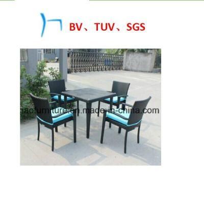 Outdoor Furniture Rattan Dining Leisure Table and Chairs (1214+2048)
