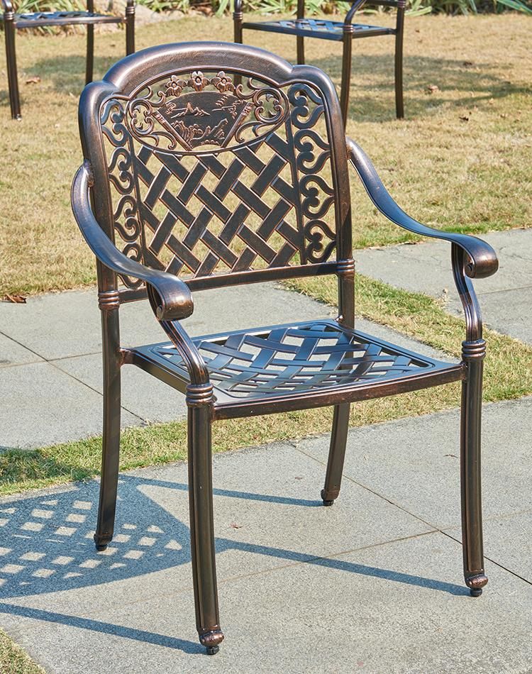 Good Price Die Cast Aluminum Outdoor Furniture Garden Dining Table with 4 Chair