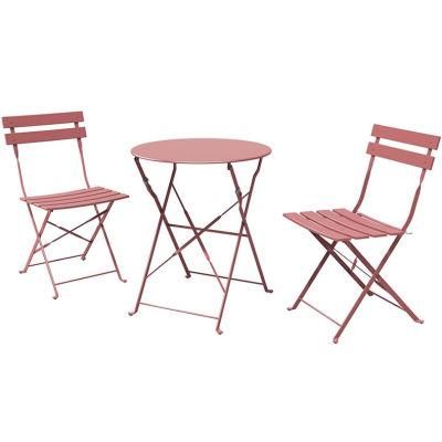 Leisure Colorful Furniture Folding Metal Garden Sets Convenient Bistro Set