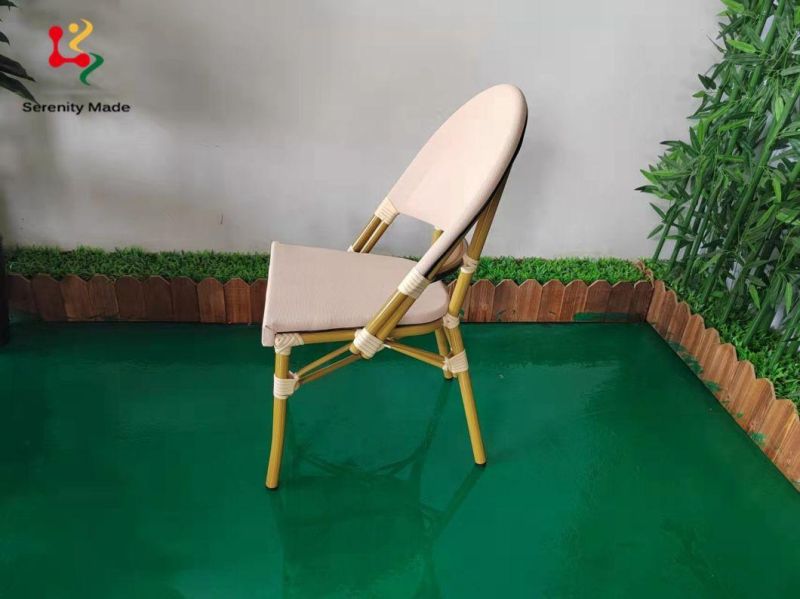 Commercial Grade Cafe Dining Chair with Natural Rattan Back and Seat Timber Frame Cane Chair for Restaurant