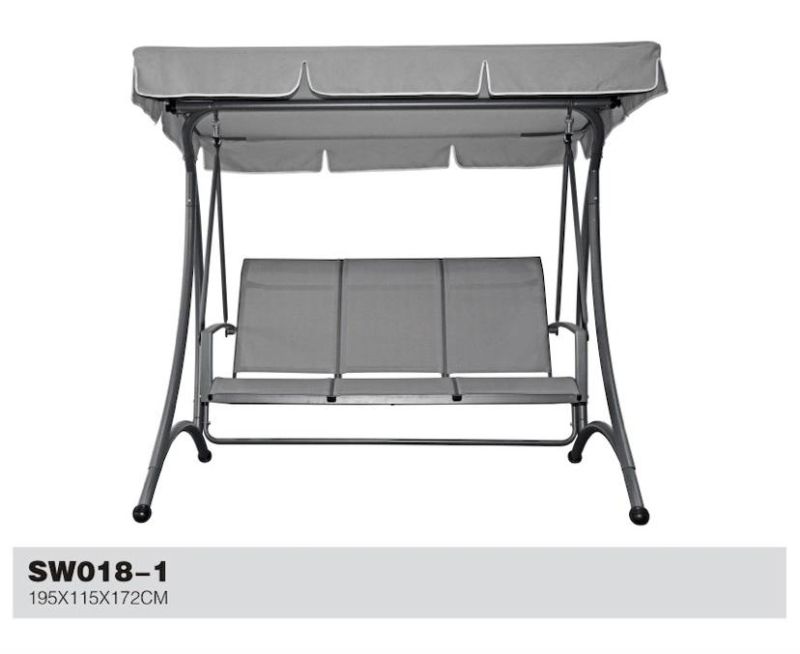 Textilene Three-People Swing Chair