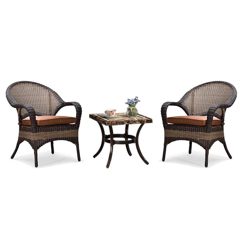 Outdoor Patio Garden Swing Rattan Chair and Rattan Table Combination
