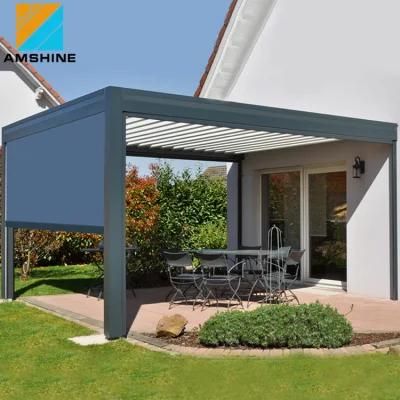 Waterproof Louver Adjustable Roof Gazebos Cover Garden Bioclimatic Aluminum Pergola