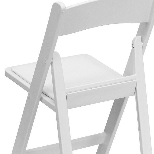 White Wimbledon Lightweight Resin Folding Chair for Outdoor Indoor Weddings