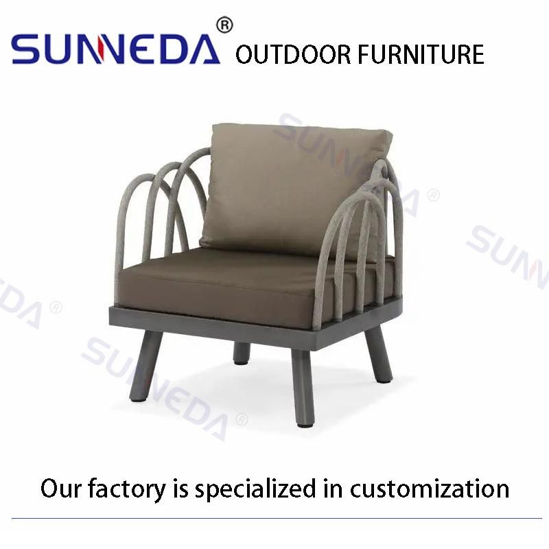Outdoor Luxury Swimming Pool Side Sofa with Aluminum Tea Table