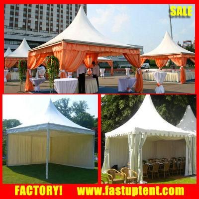 5X5m Chinese PVC Pagoda Tent Summer Gazebo with Drapes