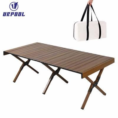 Portable Ultra-Light Dinner Folding Wooden Picnic Hiking Camping BBQ Traveling Collapsible Support Fruit Table