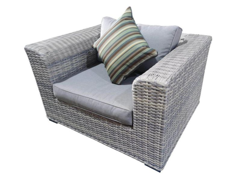 Factory Outdoor Furniture Half Round Wicker Rattan Outdoor Sofa Set