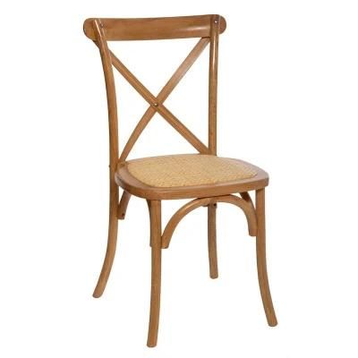 Wood Rattan and Oak Bistro Chair