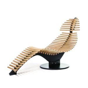 Hotel Outdoor Funky Chaise Lounge with Plywood Materials