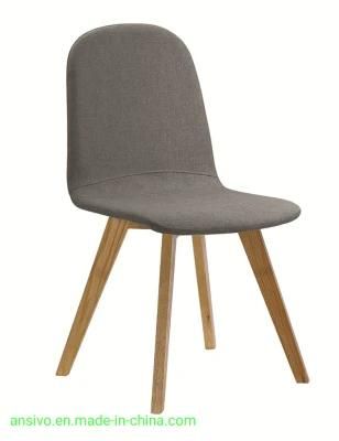 Modern Design Fabric Cover with Wooded Legs Dining Chair for Living Room