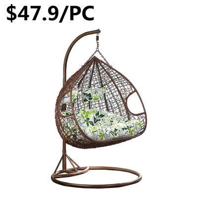 Modern Fashion Garden Outdoor Furniture Patio Rattan Padded Swing Chair