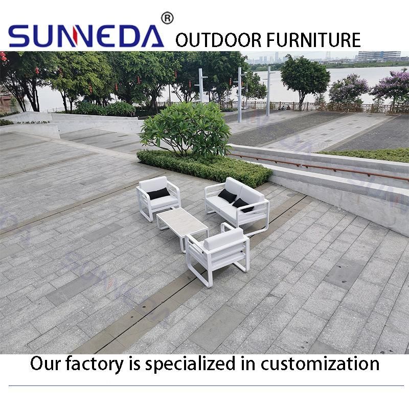 White Color Aluminum Frame Outdoor Garden Furniture