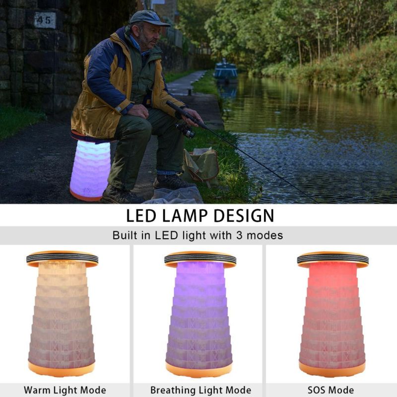 Portable Adjustable Camping Foldable Fishing Toilet Chair Sturdy Portable Light Weight Nylon Fiber Stool