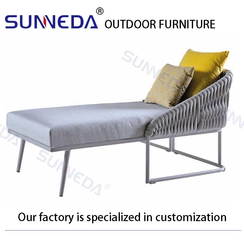 Outdoor Rattan Furniture Durable Lazy Beach Sun Lounger Furniture Set