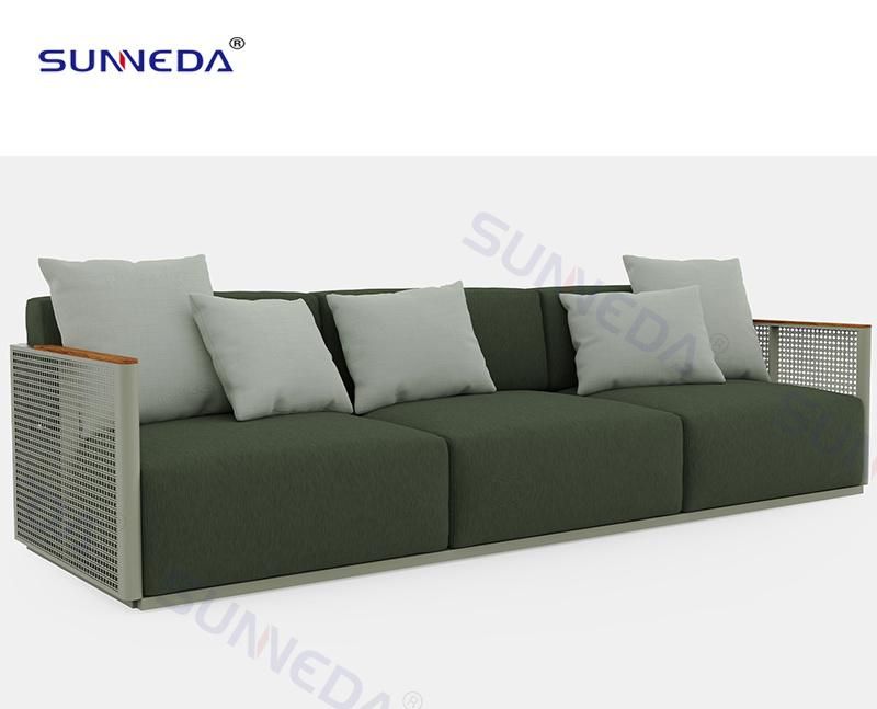 Leisure Upholstered Hotel Outdoor Garden Sofa Aluminum Chair
