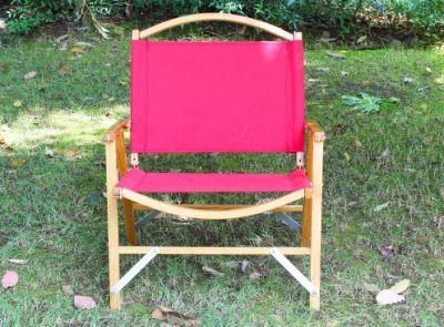 Outdoor Leisure Recliner Wooden Canvas Foldable Camping Wood Chairs