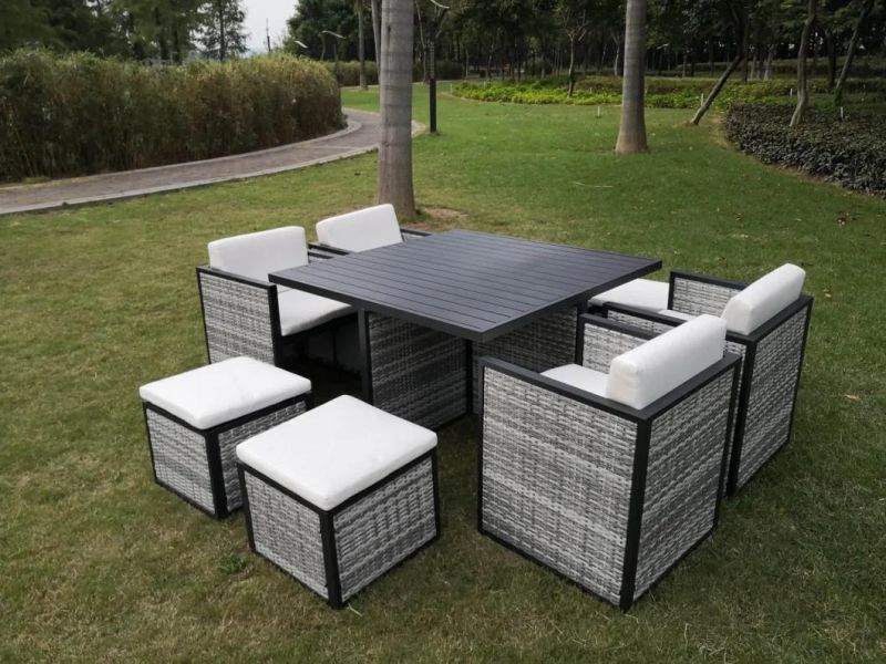 New Metal OEM Home Furniture Outdoor Dining Table for 6