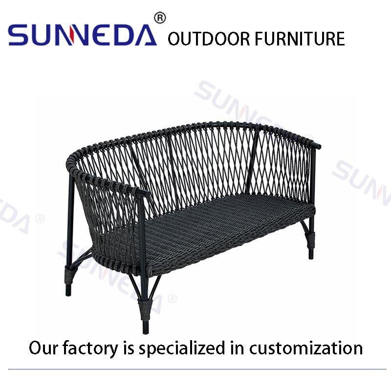 Modern Style Kd Structure Garden Patio Sofa with Tarpaulin Cushion
