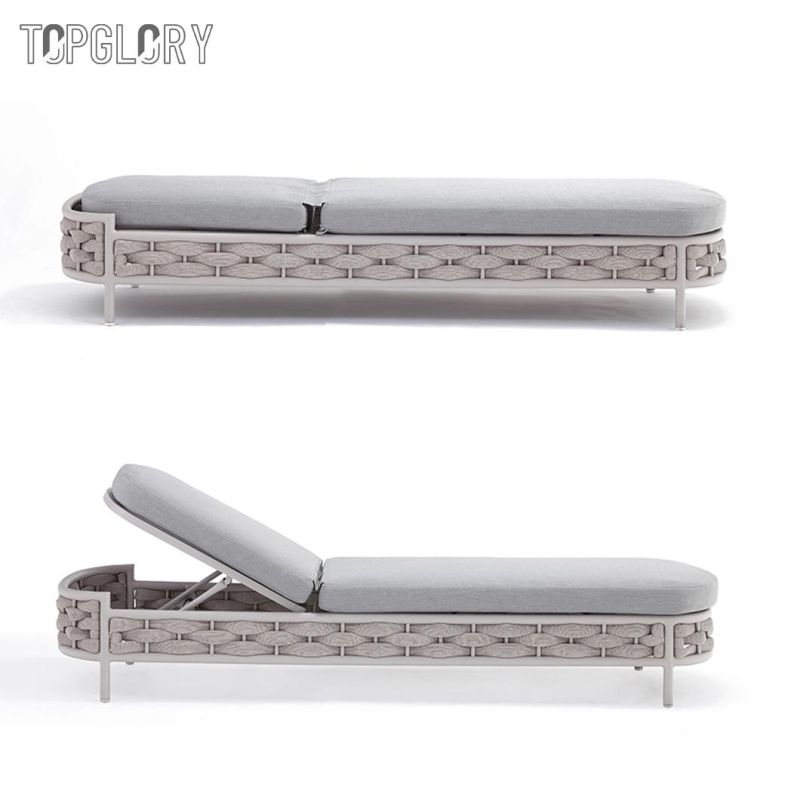 China Wholesale Modern Pool Beach Lounge Chairs with Aluminium Furniture Outdoor Home Garden