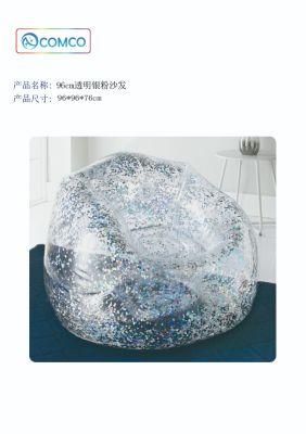 96cm Transparent Silver Powder Sofa