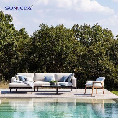Outdoor Garden Villa Balcony Single Lounge Chair Teak off The Shelf