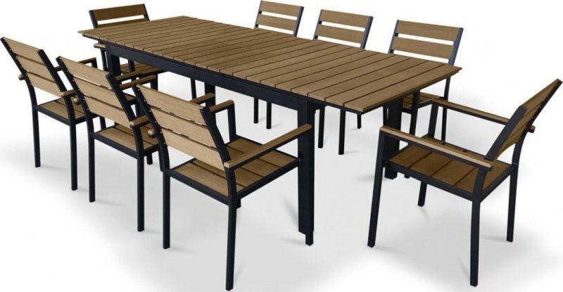 Simple Polywood Outdoor Furniture as Idea of Exterior Home Design Dining Chair and Table for Garden