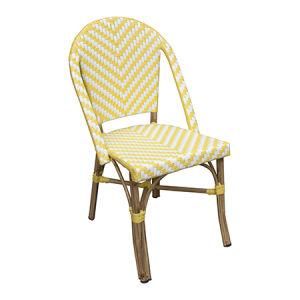 Anti-Rust Outdoor Furniture Cast Alulminium Plastic Rattan Wicker Dining Chair