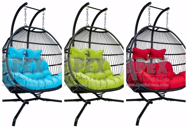 Costly Egg Shaped Indoor Outdoor PE Rattan Swing Chair for Garden Patio Home Hanging Chair