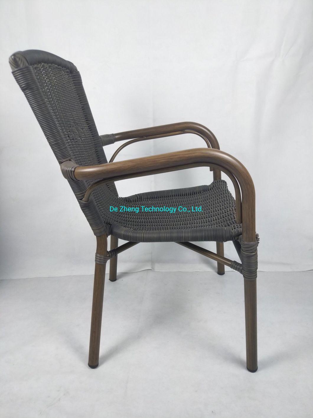 Outdoor Garden High Back Queen PE Rattan Queen Chair Restaurant Furniture for Bistro Cafe Use