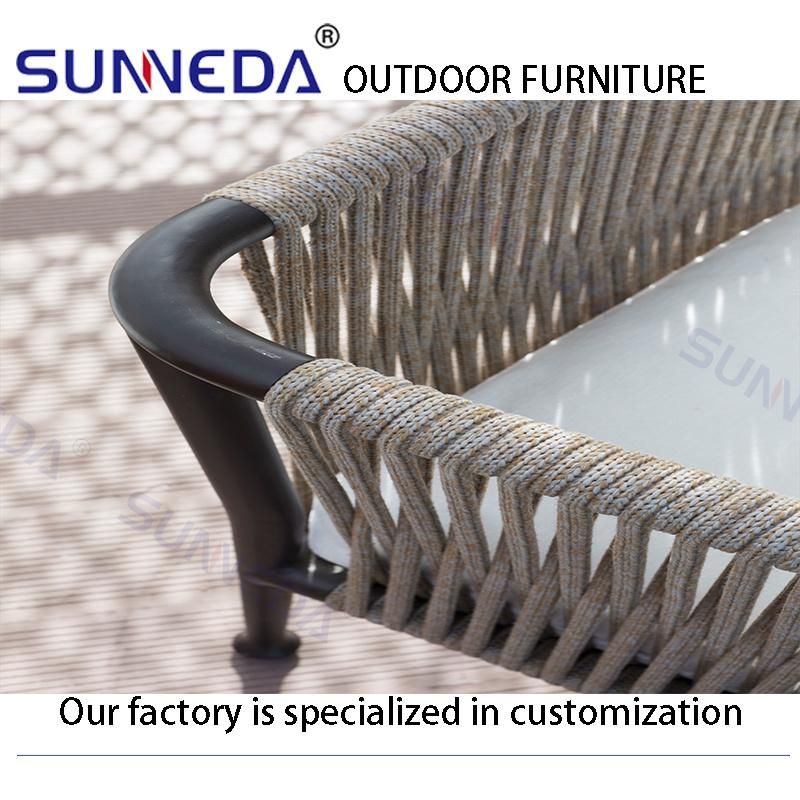 Aluminum Frame Garden Furnitures Woven Rattan Wicker Soft and Comfortable Sofa Sets