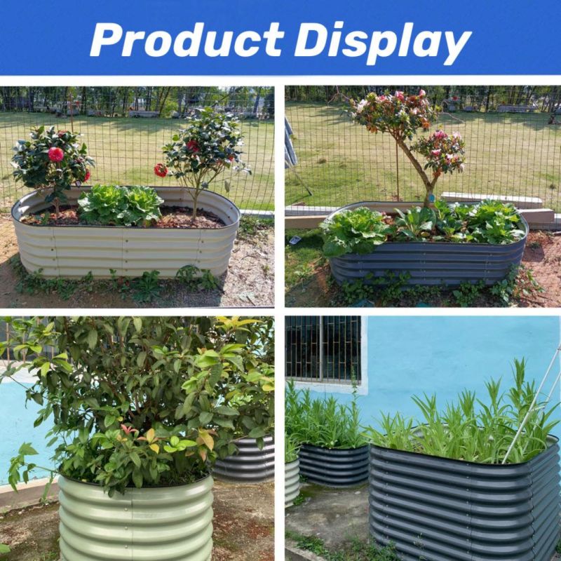 Metal Raised Garden Bed Factoy/Modular Raised Garden Bed/ Metal Garden Bed Edging/ Corrugated Galvanized Steel Outdoor/ Rectangle-17