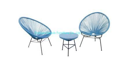 Hotsale Cheap Outdoor PE Wicker Colourful Chair with Steel Base Chair