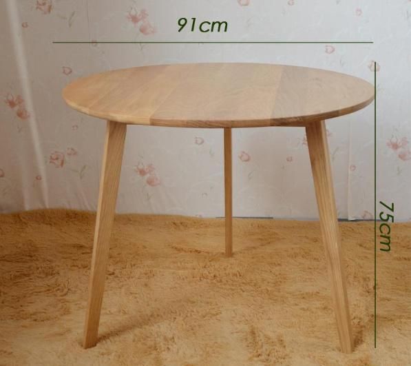Solid Oak Wood Dining Set One Table with Three Chairs (M-X1025)