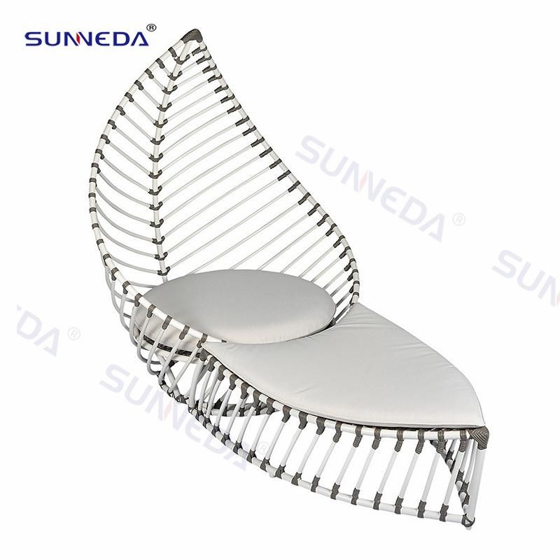 Modern Luxury Home Hotel Swimming Pool Outdoor Furniture Leafs Sunbed Daybed