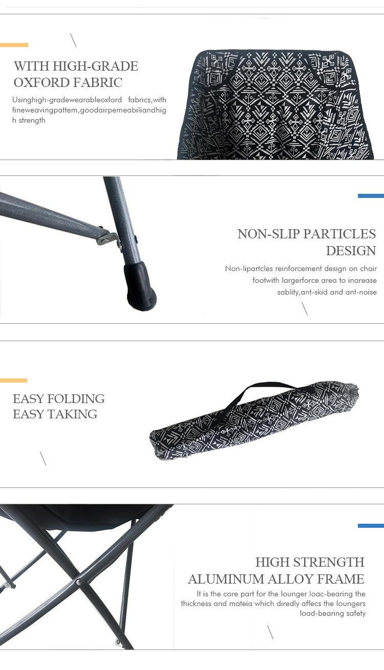 Aluminum Tube Camping Folding Dustpan Chair