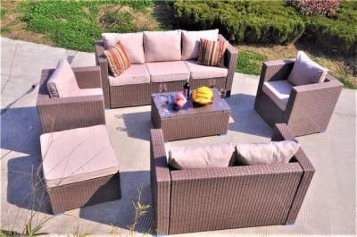 Modern Outdoor PE Rattan Garden Wicker Sofa Patio Furniture (GN-9114S)