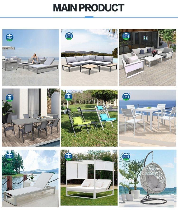 Aluminum+Rattan Darwin or OEM Wicker Furniture Outside Outdoor Corner Lounge Set