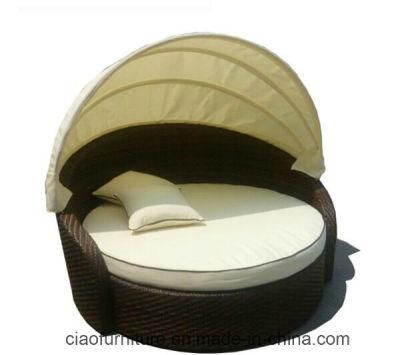 Modern Rattan Furniture Garden Sunbed Wicker Sunbed