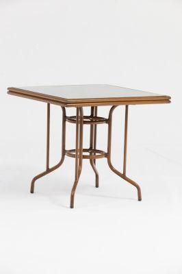Outdoor Tempered Glass Aluminum Table