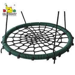 New Arrivals Fully Assemble Saucer Spinning Outdoor Tree Round Rope Spider Web Swing