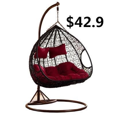 Ergonomic Outdoor Hanging Egg Patio Rattan Garden Wicker Swing Chair