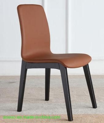 Cheap Dining Room Furniture High Grade Fabric Upholstered Dining Chair with Wood Legs for Sale