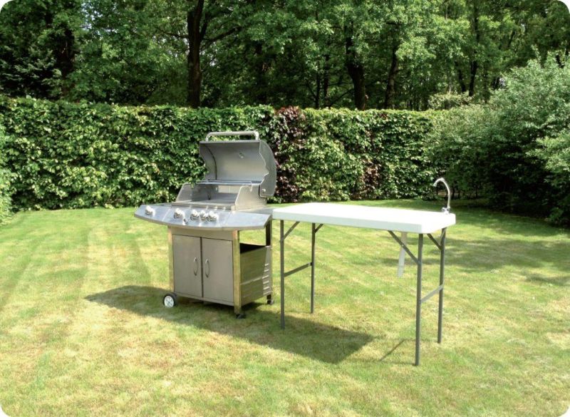 Unique Design Hot Sale Outdoors Fish Cleaning Table with Sink