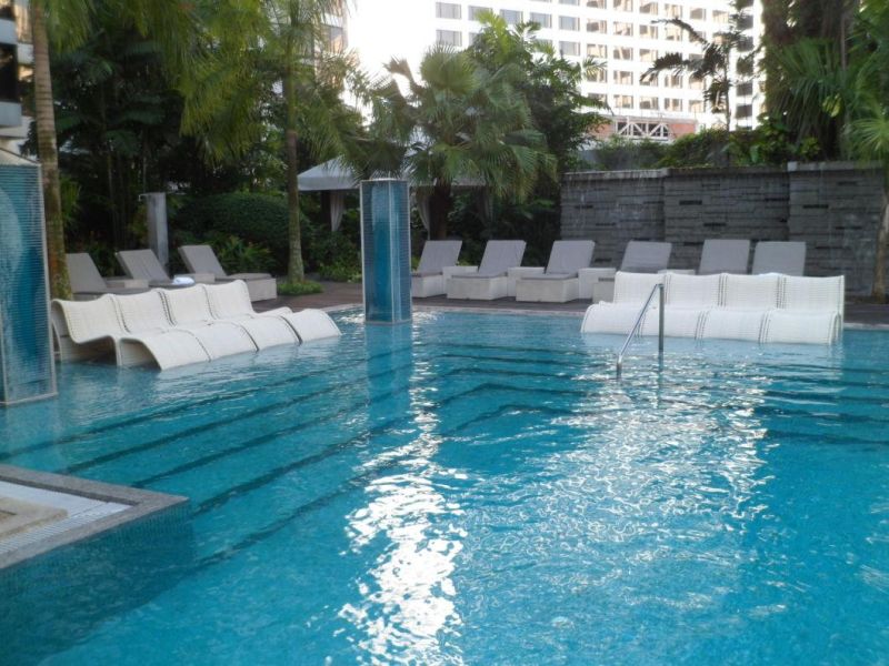 Singarpore Hotel Project Rattan Pool Side Sun Lounger Outdoor Furniture