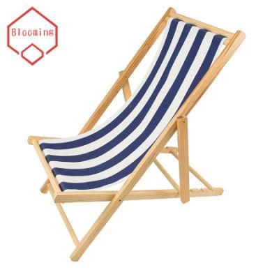 Portable Folding Outdoor Solid Wood Beach Chair for Travel