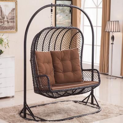 Popular Rattan Garden Egg Leisure Hanging Revolving Patio Swing Chair